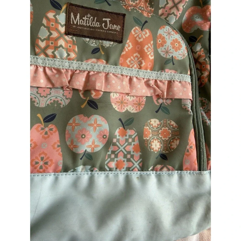 Matilda Jane Cece Apple Print Backpack Back to School Whimsical Backpack